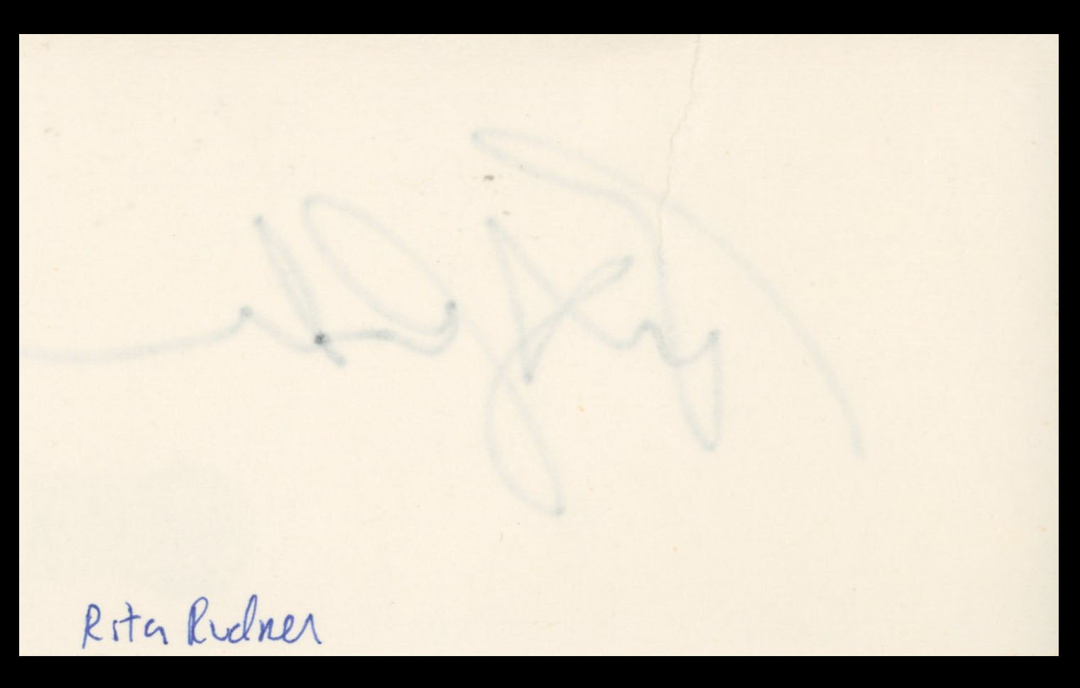 Rita Rudner Comedian & Actor Authentic Signed 3x5 Index Card BAS #BS29412
