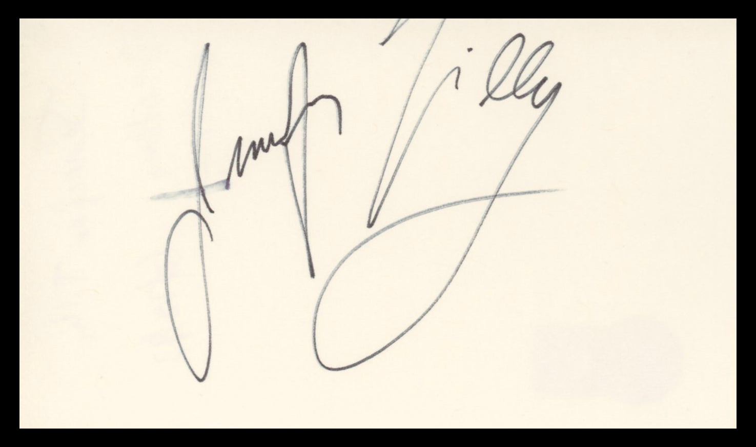 Jennifer Tilly Bride of Chucky Authentic Signed 3x5 Index Card BAS #BV04133
