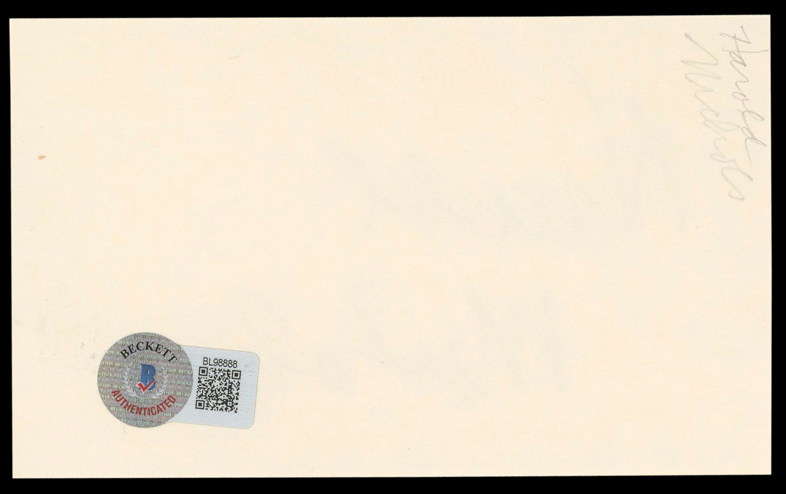 Harold Nicholas Down Argentine Way Authentic Signed 3x5 Index Card BAS #BL98888