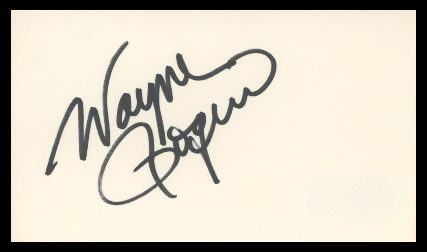 Wayne Rogers M*A*S*H Authentic Signed 3x5 Index Card Autographed BAS #BV02153
