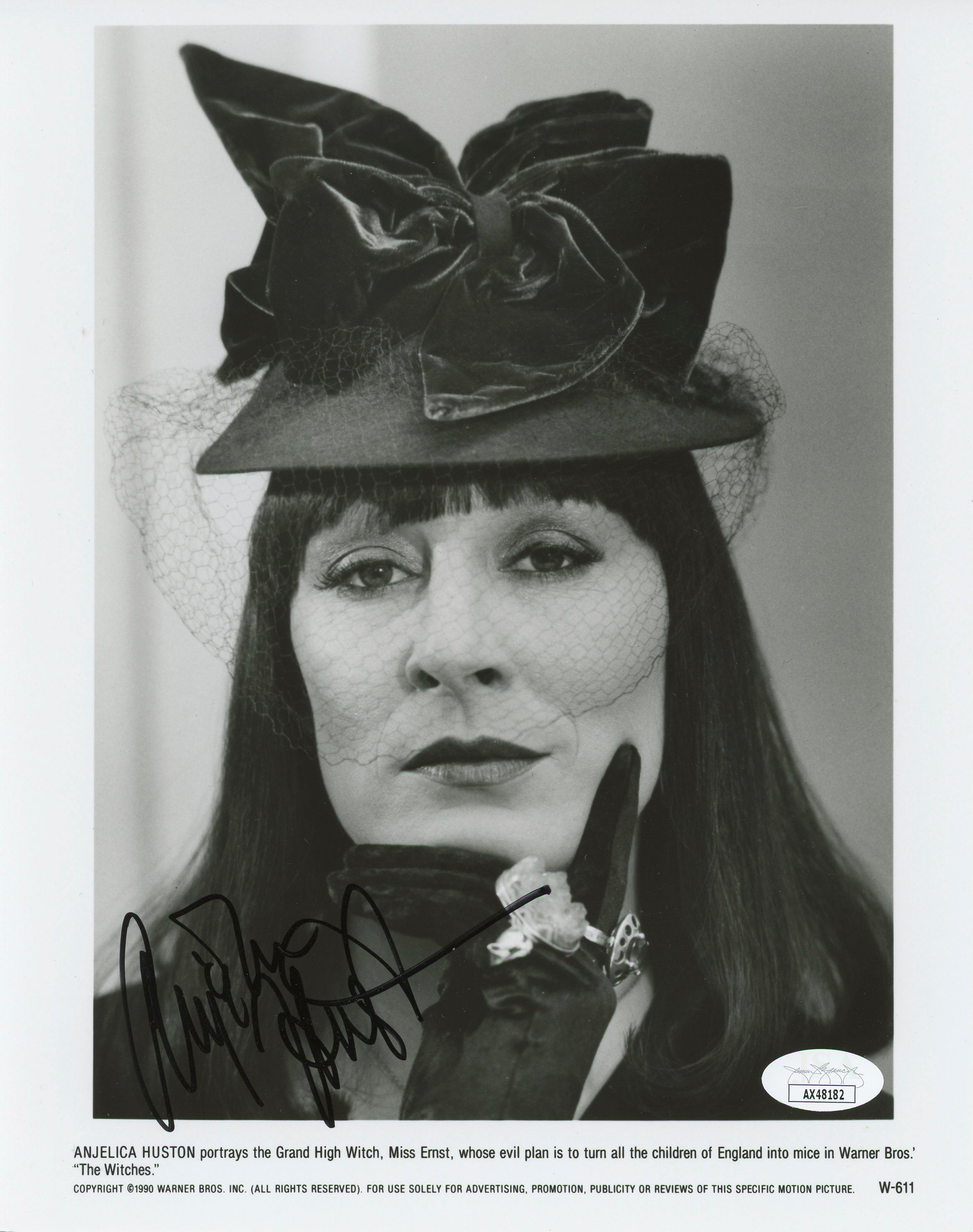 Anjelica Huston The Witches Authentic Signed 8x10 Photo Autographed JSA #AX48182