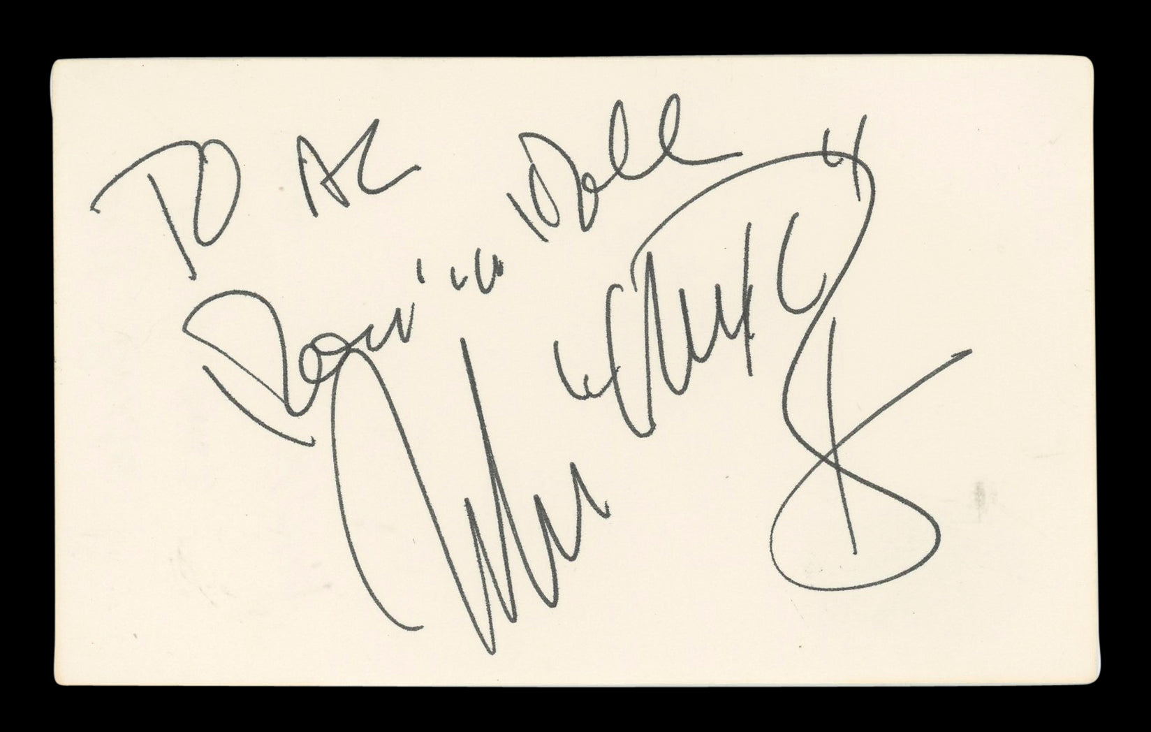 Jeff Baxter Musician "To Al, Rock n' Roll" Signed 3x5 Index Card BAS #AD70221