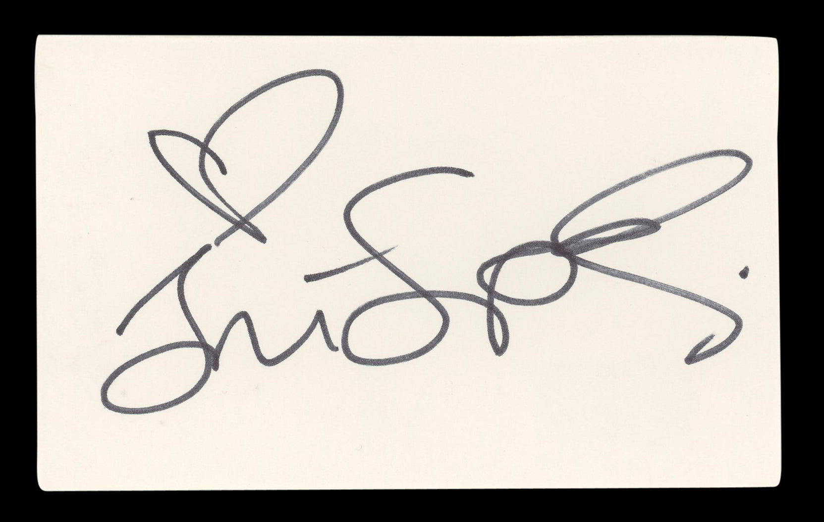 Tori Spelling Beverly Hills 90210 Authentic Signed 3x5 Index Card BAS #BL96671