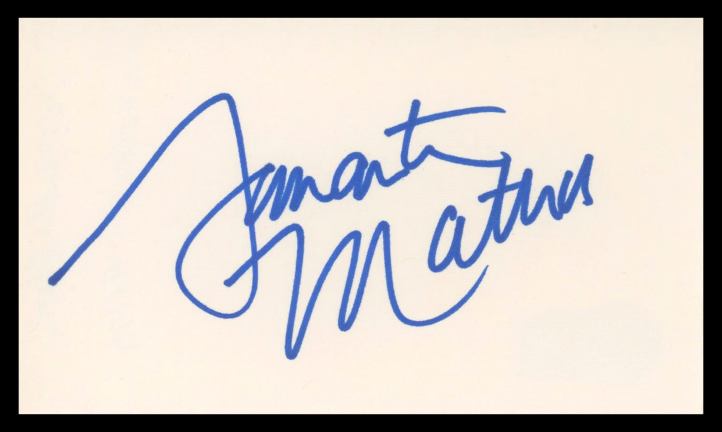 Samantha Mathis American Psycho Authentic Signed 3x5 Index Card BAS #BV03104