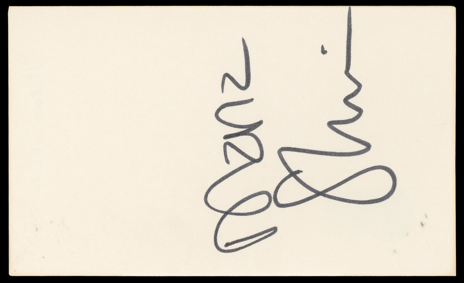 Maria Shriver Last Action Hero Authentic Signed 3x5 Index Card BAS #BN06539