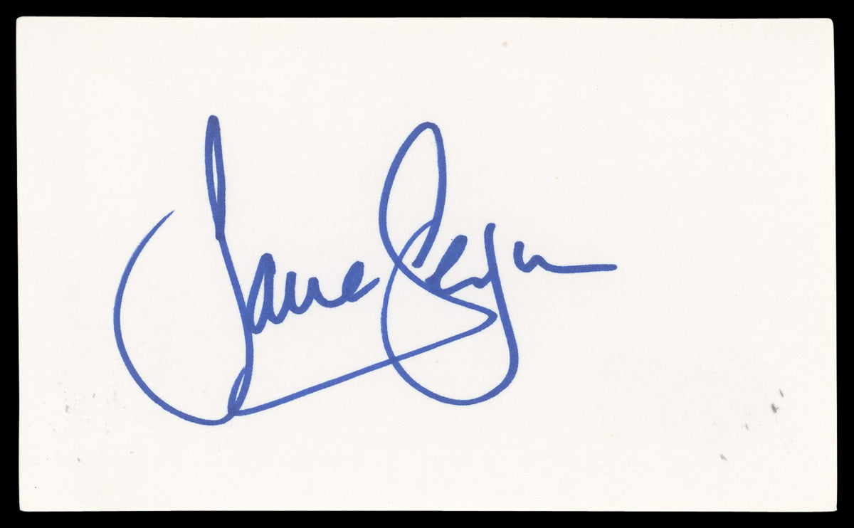 Jane Seymour Dr. Quinn, Medicine Woman Signed 3x5 Index Card BAS #BN06540