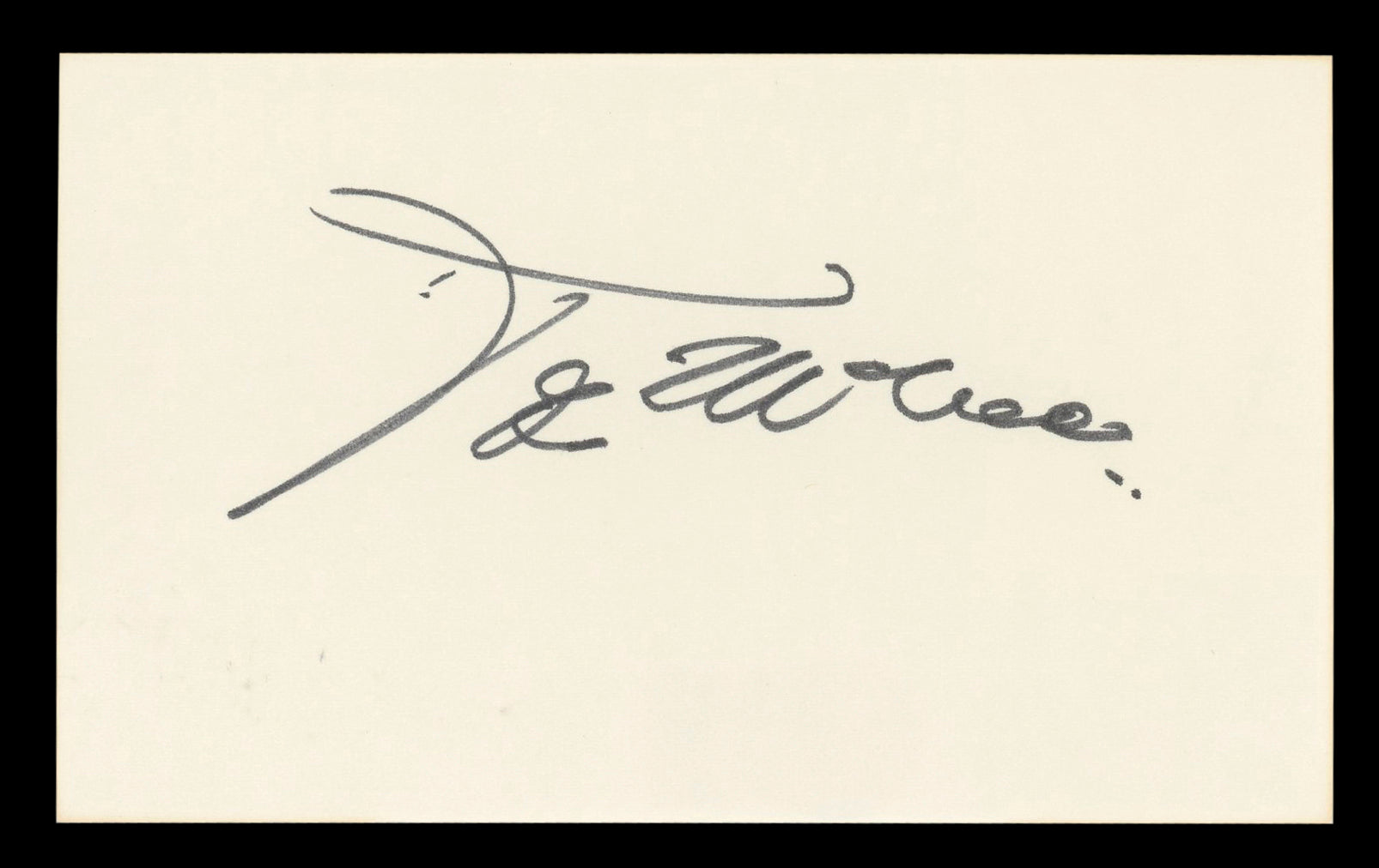 Joel McCrea Ride the High Country Authentic Signed 3x5 Index Card BAS #BL98881