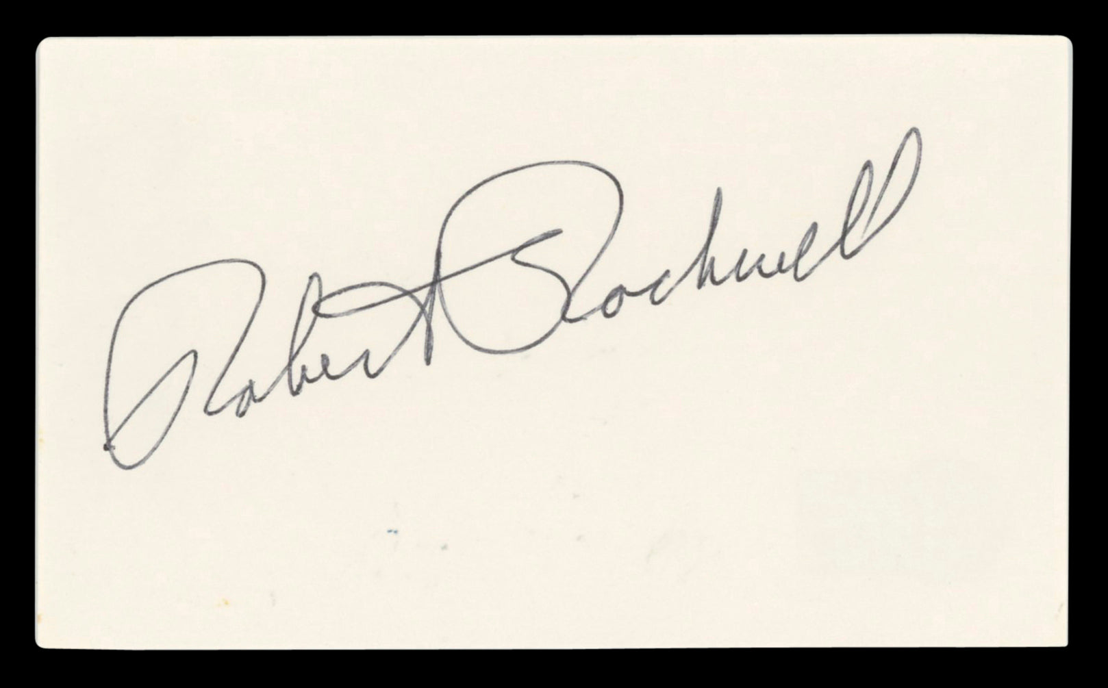 Robert Rockwell Our Miss Brooks Authentic Signed 3x5 Index Card BAS #BV00108