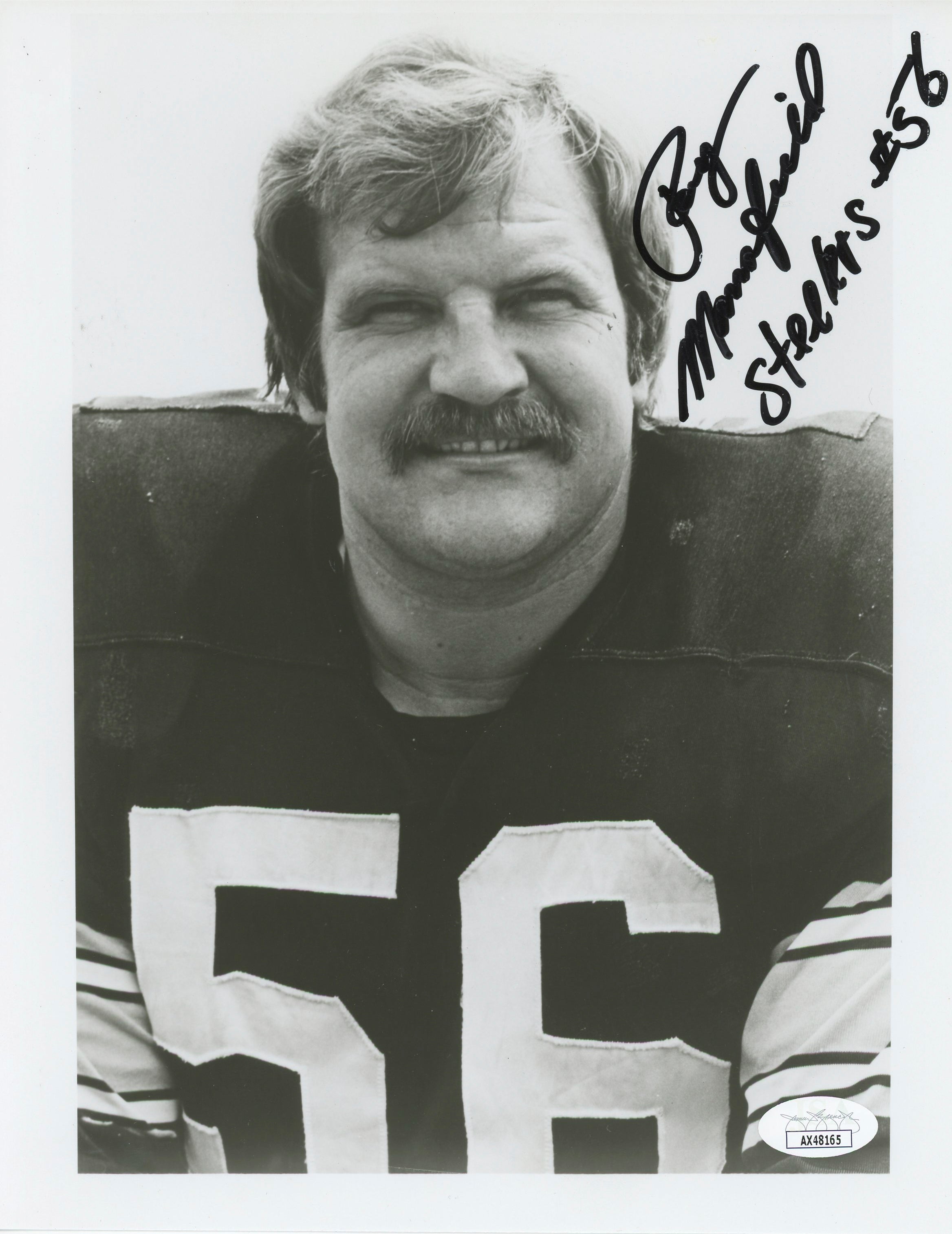 Steelers Ray Mansfield "Steelers #56" Authentic Signed 8x10 Photo JSA #AX48165