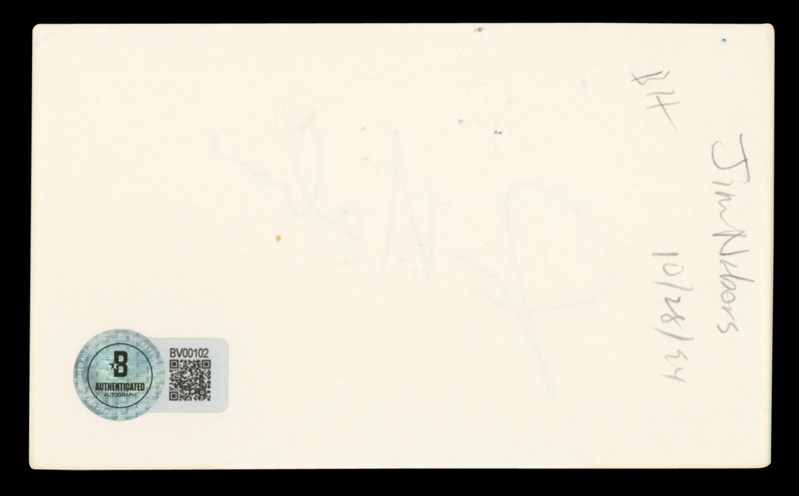 Jim Nabors The Andy Griffith Show Authentic Signed 3x5 Index Card BAS #BV00102