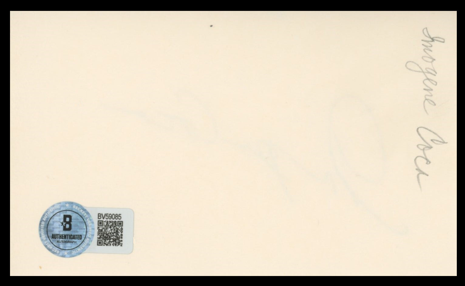 Imogene Coca National Lampoon's Vacation Signed 3x5 Index Card BAS #BV59085