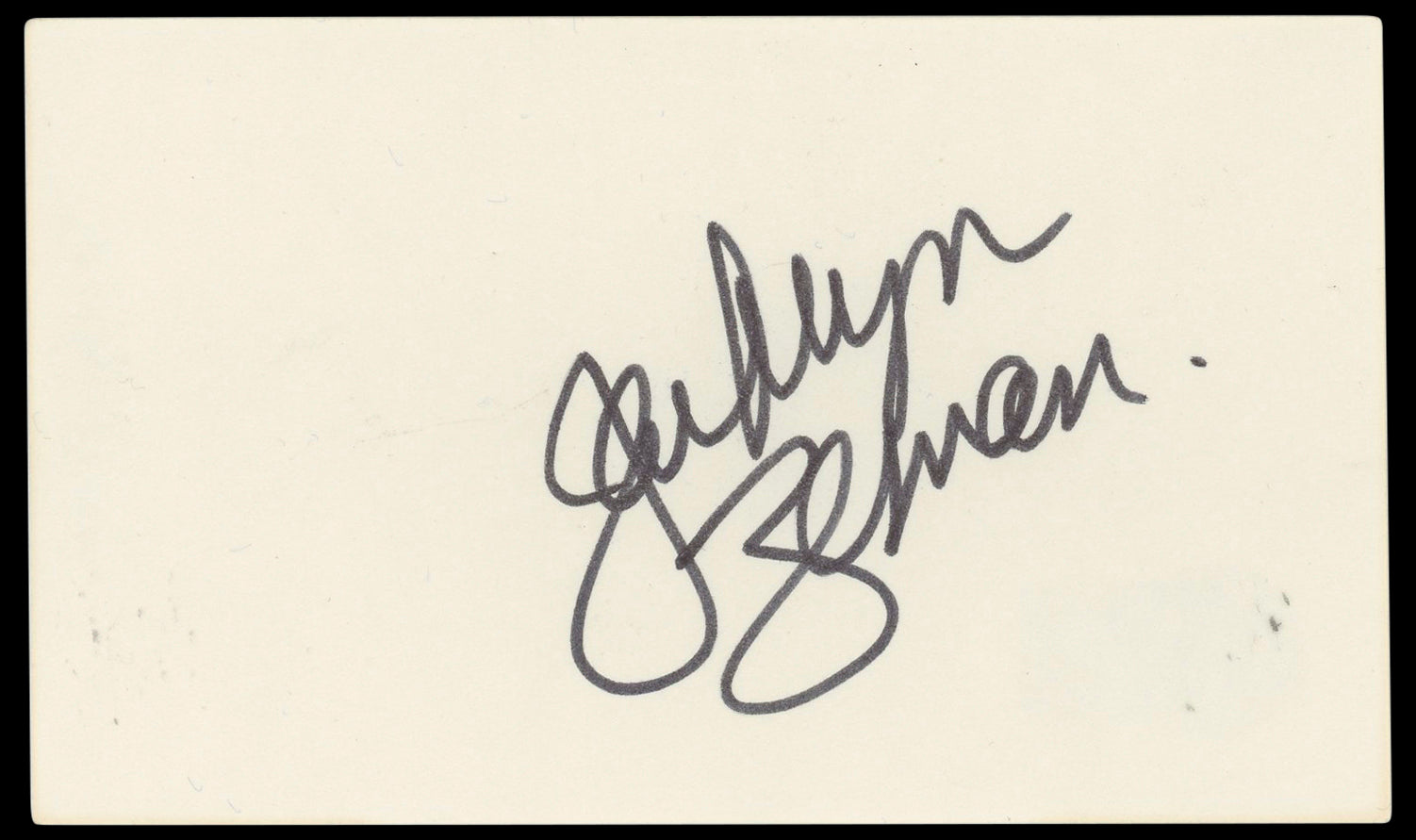 Jacklyn Zeman General Hospital Authentic Signed 3x5 Index Card BAS #BN33218