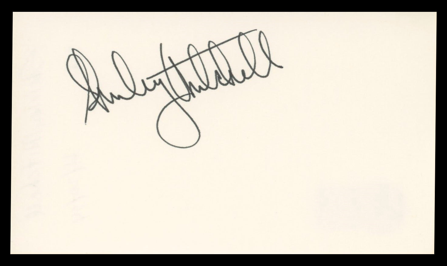 Shirley Mitchell I Love Lucy Authentic Signed 3x5 Index Card BAS #BV03093