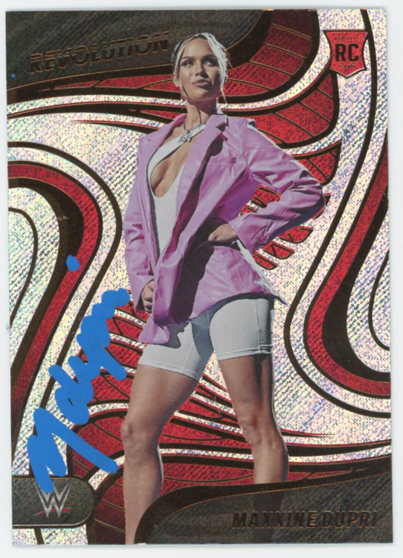 Maxxine Dupri WWE Authentic Signed 2023 Panini Revolution #38 Card BAS #BS86827