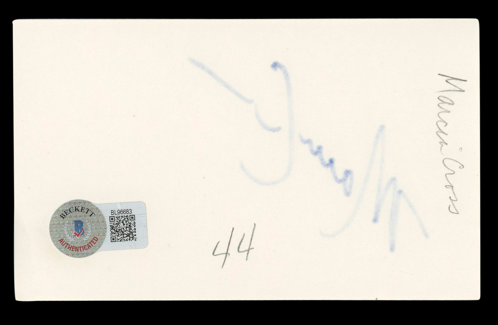 Marcia Cross Desperate Housewives Authentic Signed 3x5 Index Card BAS #BL96683