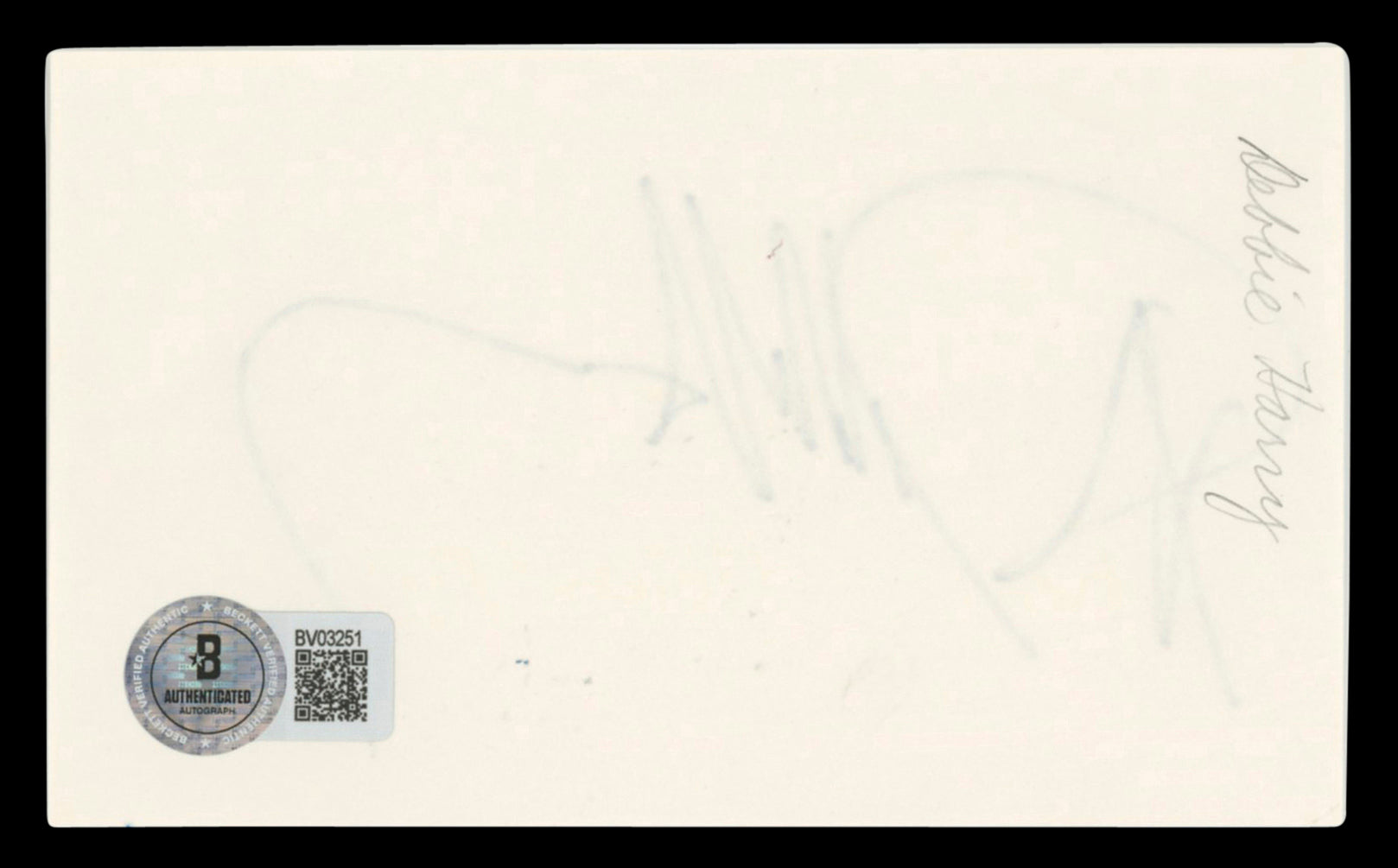 Debbie Harry Blondie Authentic Signed 3x5 Index Card Autographed BAS #BV03251