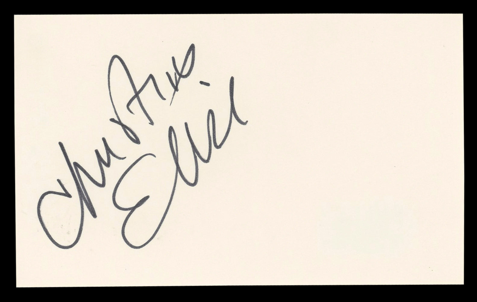 Christine Elise Beverly Hills 90210 Authentic Signed 3x5 Index Card BAS #BL98867