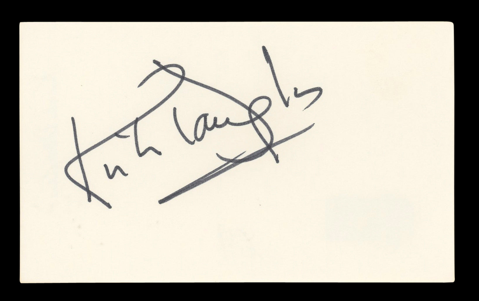 Kirk Douglas Spartacus Authentic Signed 3x5 Index Card Autographed BAS #BL96687