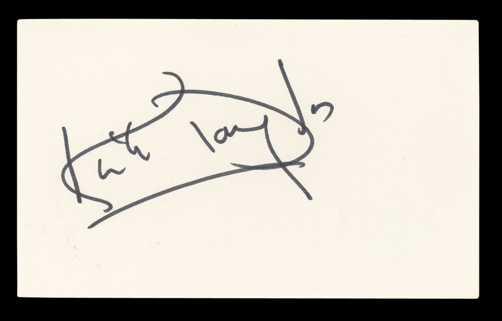 Kirk Douglas Spartacus Authentic Signed 3x5 Index Card Autographed BAS #BL96688