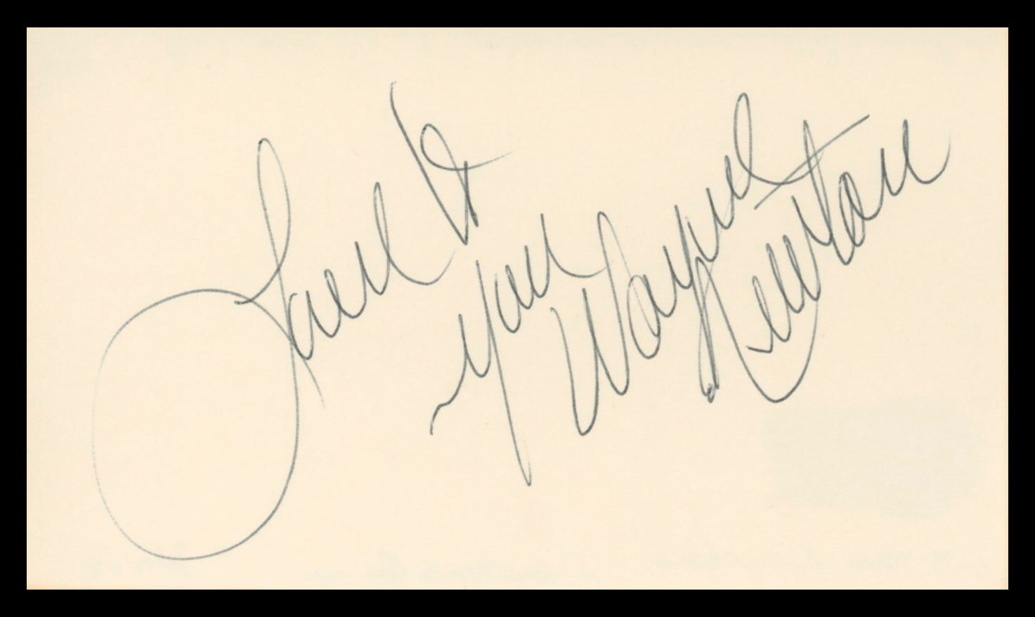 Wayne Newton Vegas Vacation Authentic Signed 3x5 Index Card BAS #BV03168