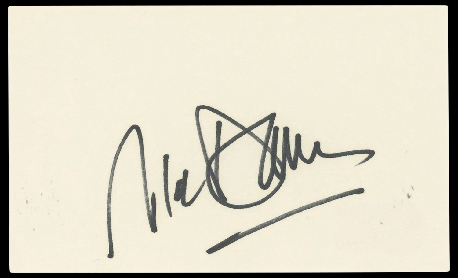 Vic Damone Authentic Signed 3x5 Index Card Autographed BAS #BN33207