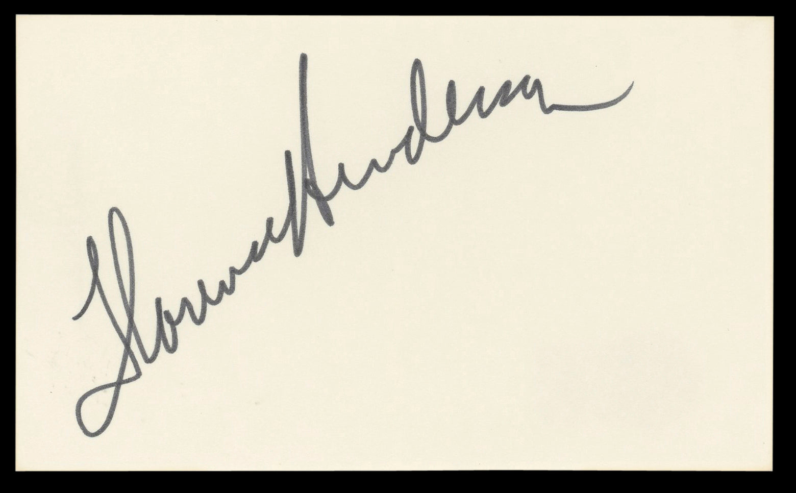 Florence Henderson The Brady Bunch Authentic Signed 3x5 Index Card BAS #BL98863