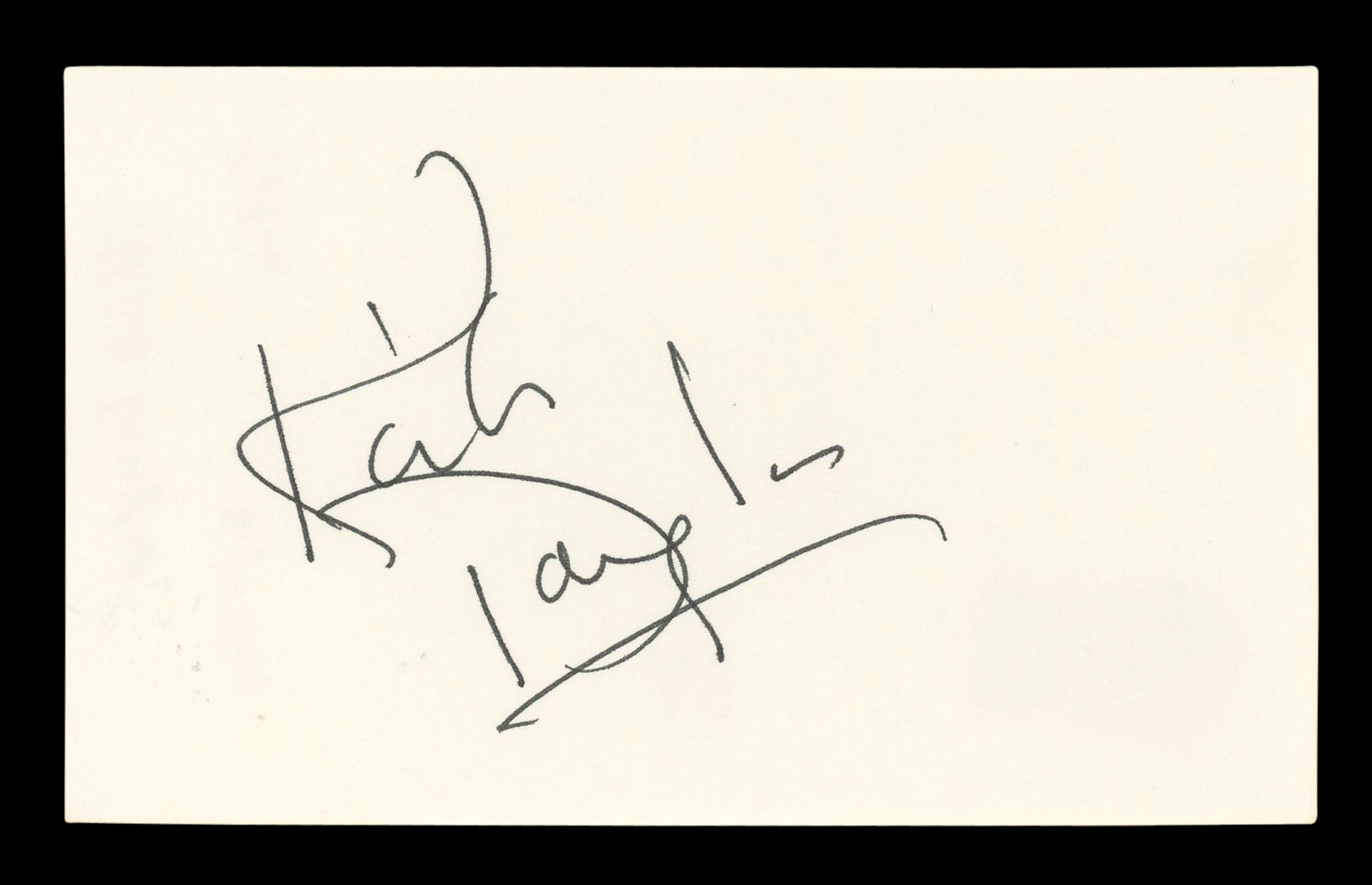 Kirk Douglas Spartacus Authentic Signed 3x5 Index Card Autographed BAS #BL96691