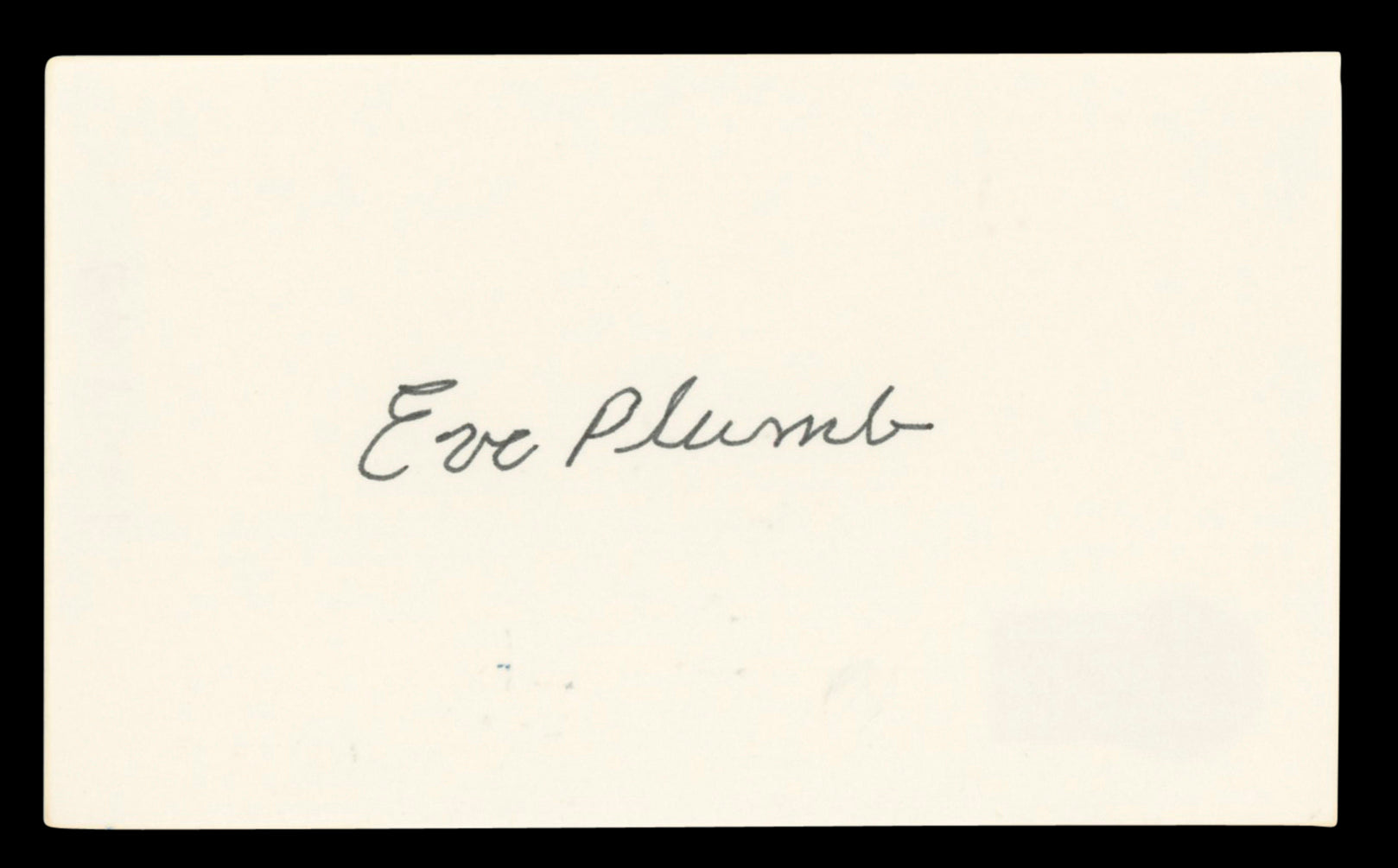 Eve Plumb The Brady Bunch Authentic Signed 3x5 Index Card BAS #BV03262
