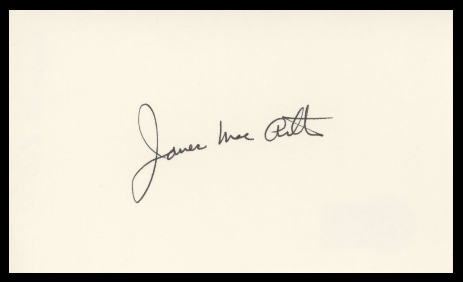 James MacArthur Hawaii Five-O Authentic Signed 3x5 Index Card BAS #BV59045