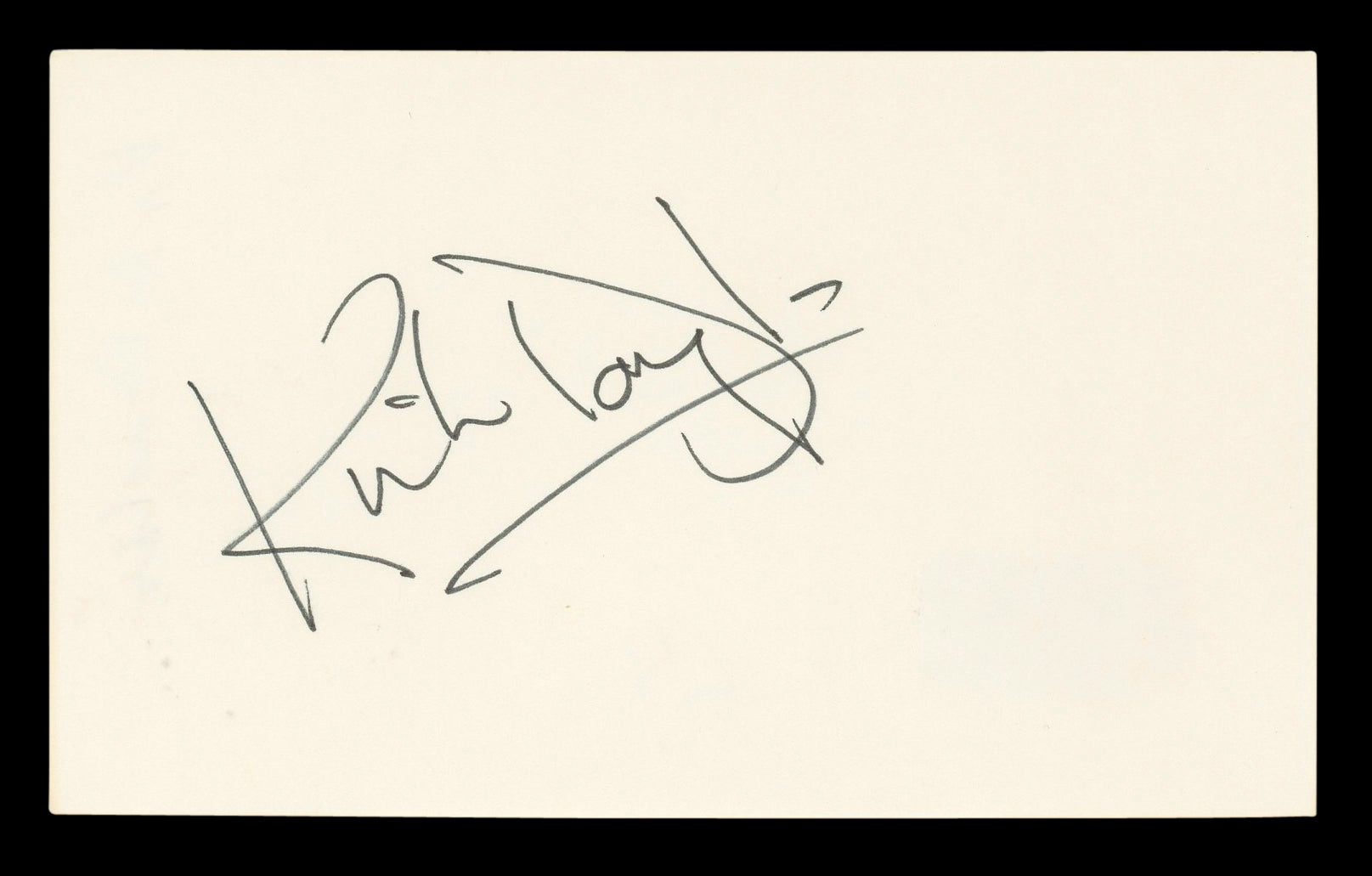 Kirk Douglas Spartacus Authentic Signed 3x5 Index Card Autographed BAS #BL96693