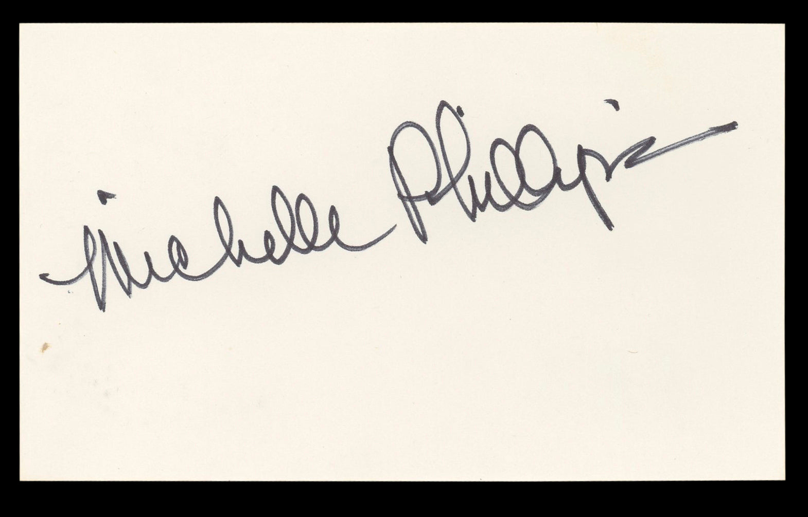 Michelle Phillips Knots Landing Authentic Signed 3x5 Index Card BAS #BL98858