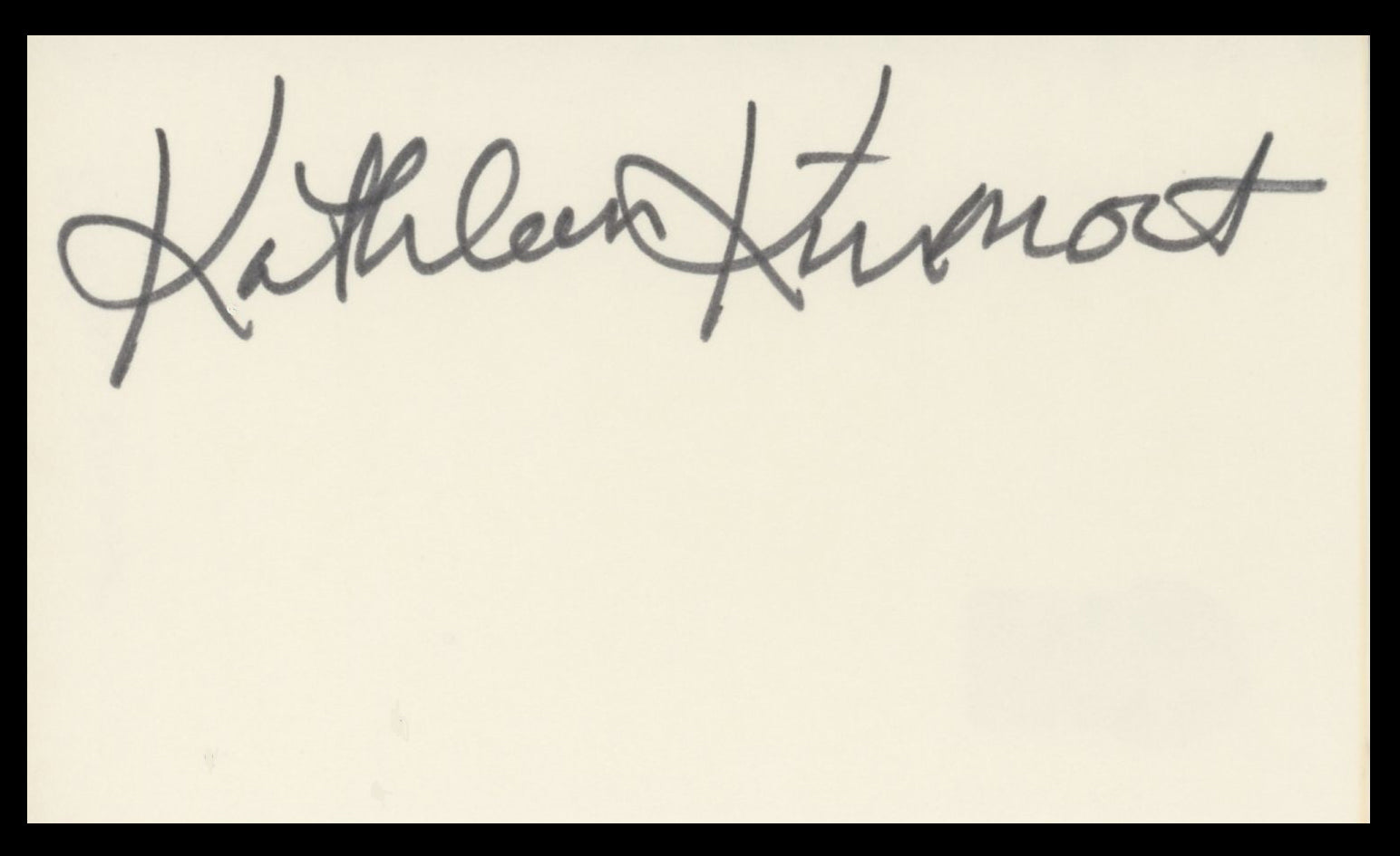 Kathleen Kinmont Renegade Authentic Signed 3x5 Index Card BAS #BV59048