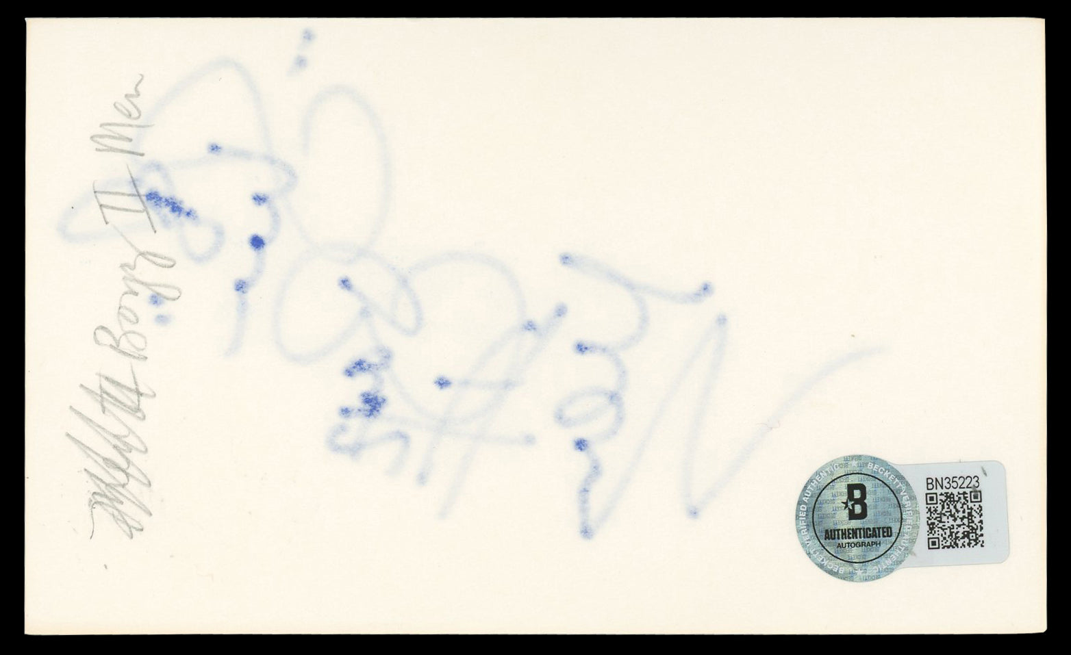 Shawn Stockman Boyz II Men Authentic Signed 3x5 Index Card BAS #BN35223