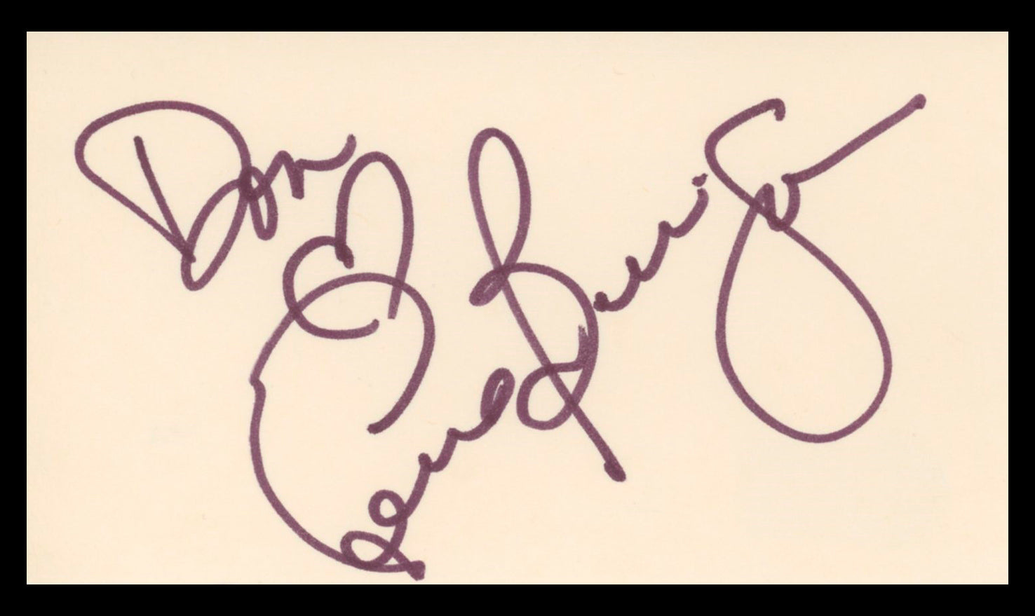 Laura Branigan Musician Authentic Signed 3x5 Index Card Autographed BAS #BV03449