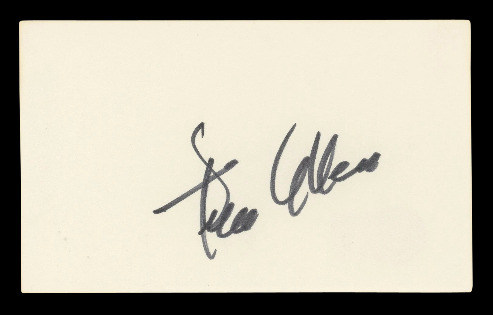 Steve Allen The Tonight Show Authentic Signed 3x5 Index Card BAS #BL96921