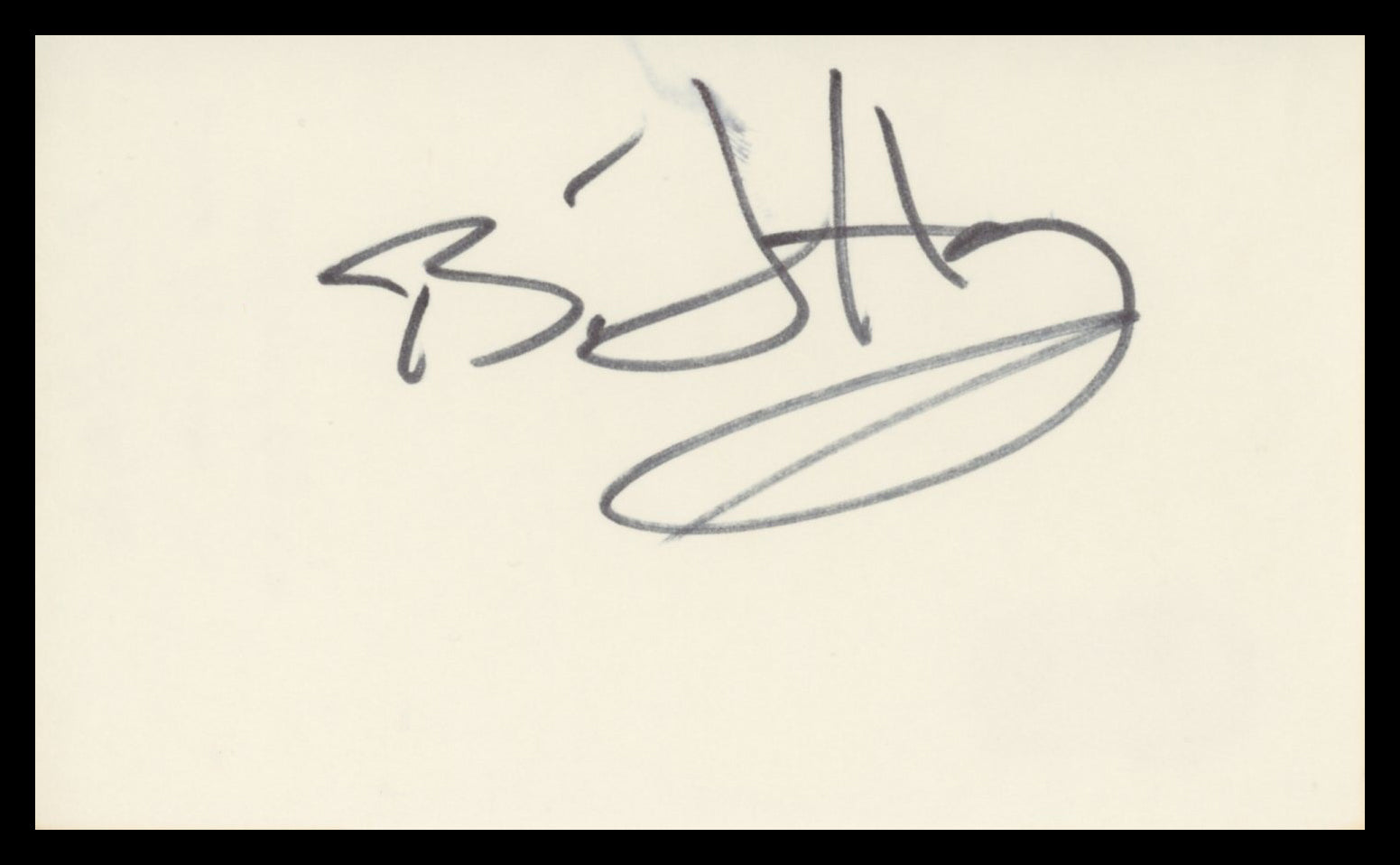 Bill Hayes Days of Our Lives Authentic Signed 3x5 Index Card BAS #BV59049