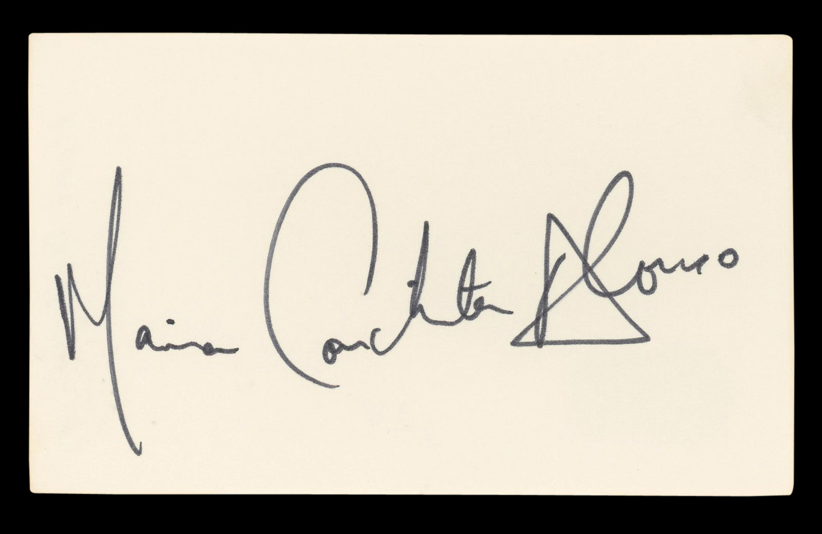 María Conchita Alonso The Running Man Signed 3x5 Index Card BAS #BL96924