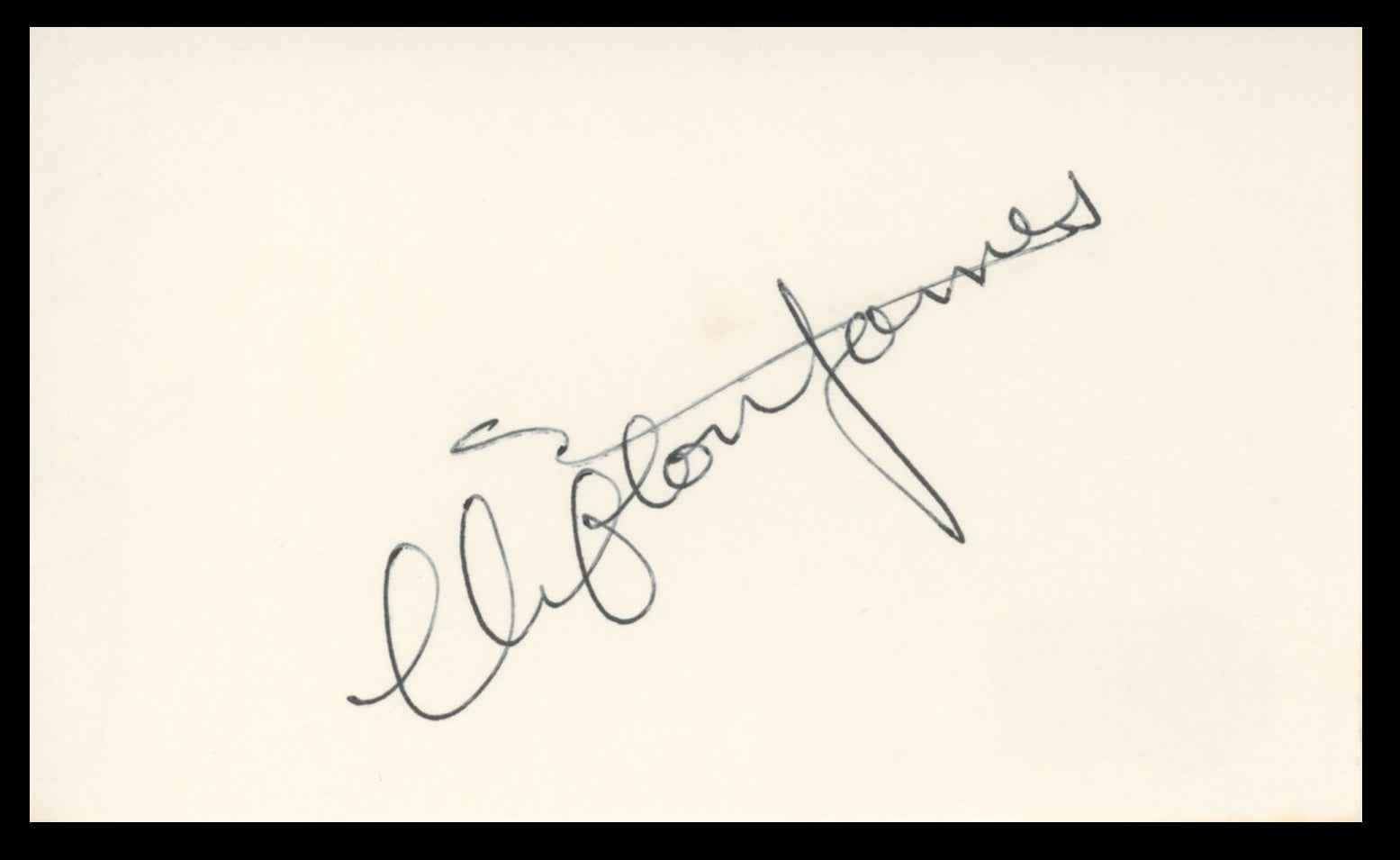 Clifton James Live and Let Die Authentic Signed 3x5 Index Card BAS #BV59053