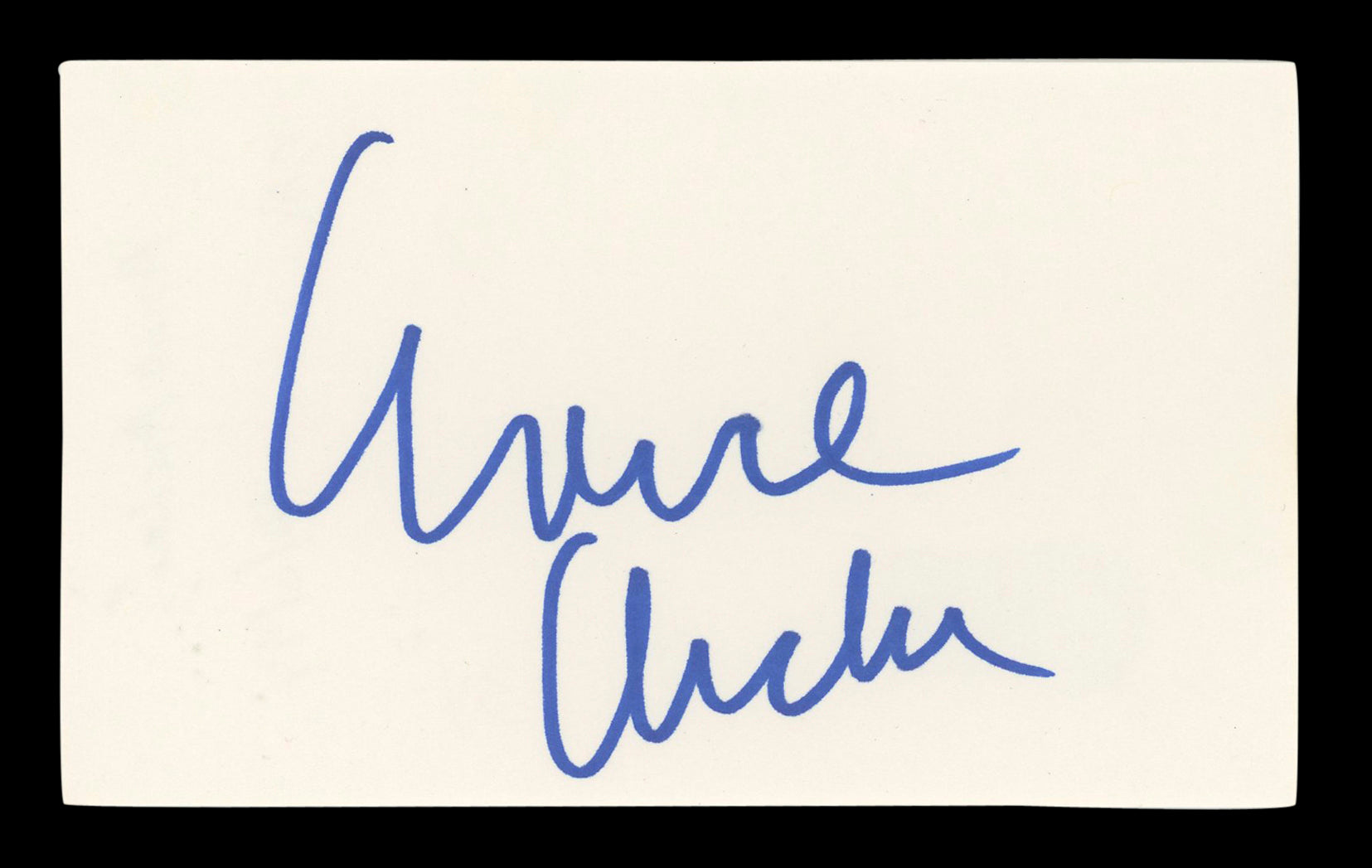Anne Archer Fatal Attraction Authentic Signed 3x5 Index Card BAS #BL96926