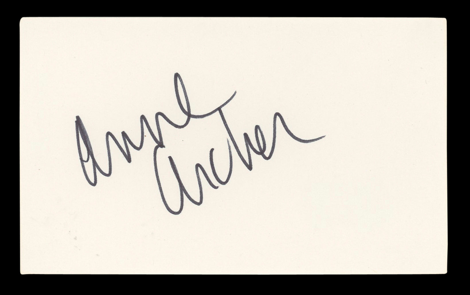 Anne Archer Fatal Attraction Authentic Signed 3x5 Index Card BAS #BL96927