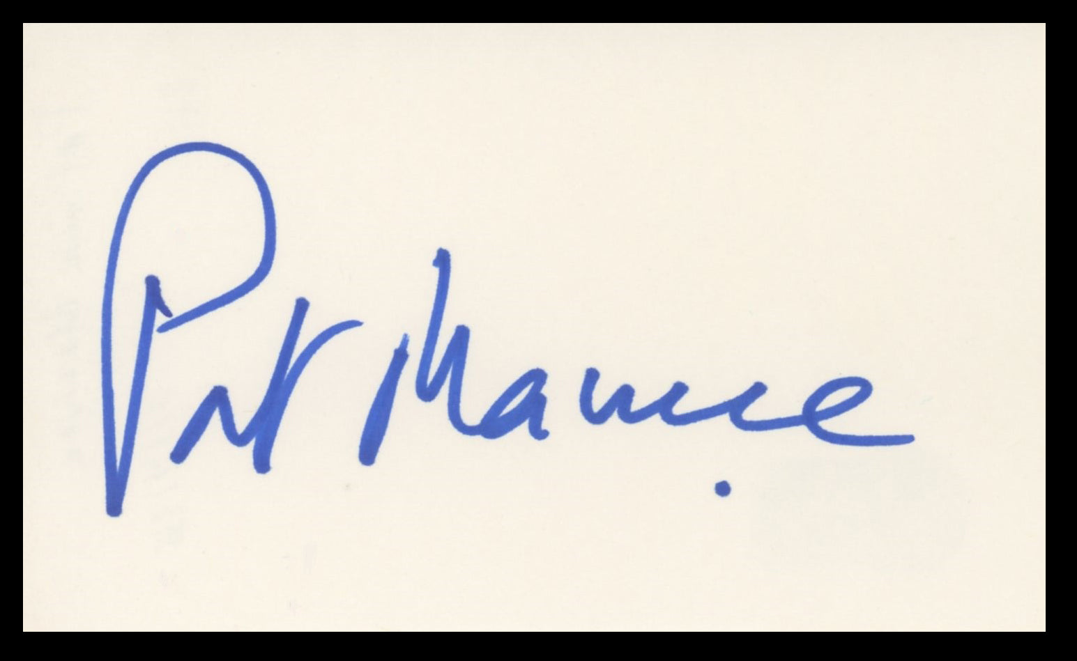 Patrick Macnee The Avengers Authentic Signed 3x5 Index Card BAS #BV59057