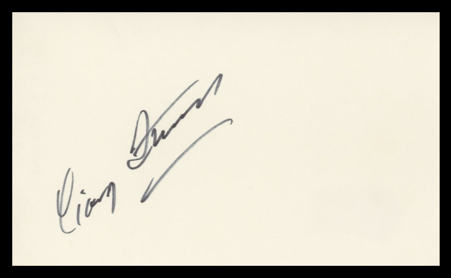 Craig Stevens Peter Gunn Authentic Signed 3x5 Index Card BAS #BV59060