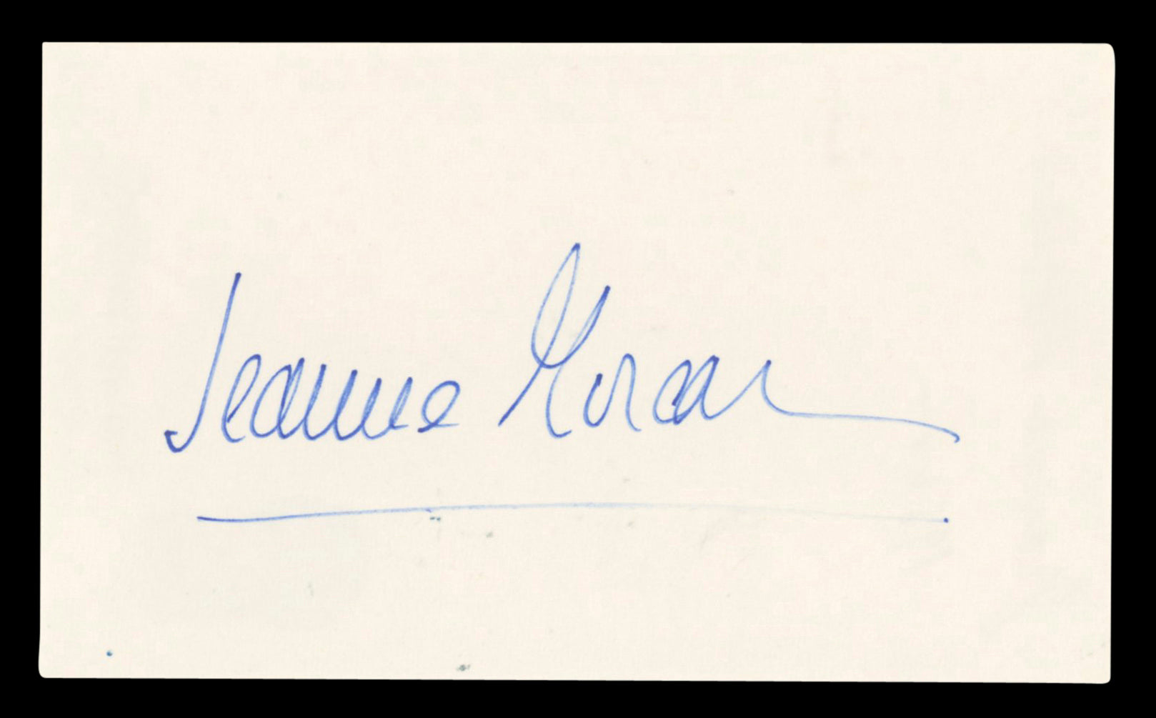 Jeanne Moreau Jules et Jim Authentic Signed 3x5 Index Card BAS #BV03084