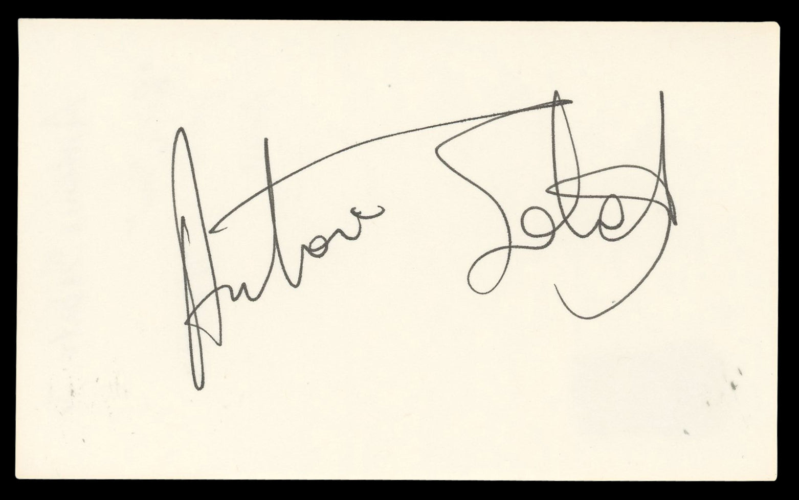 Antonio Sabato Jr. The Big Hit Authentic Signed 3x5 Index Card BAS #BN06545