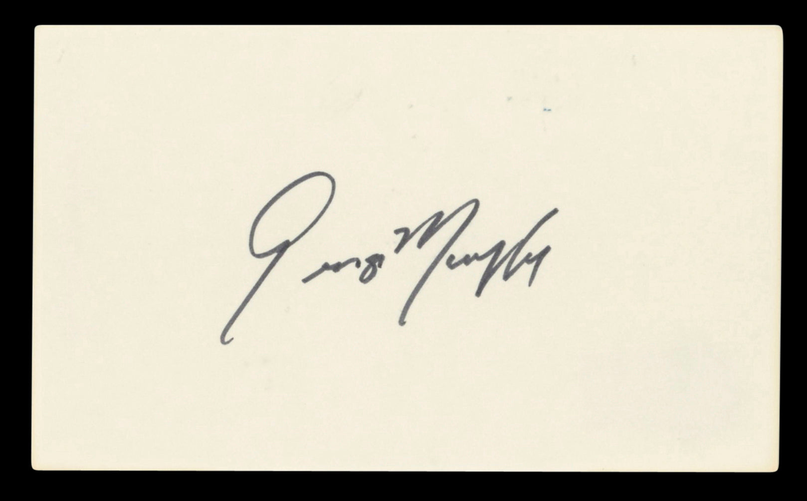 George Murphy Broadway Melody of 1940 Signed 3x5 Index Card BAS #BV03086