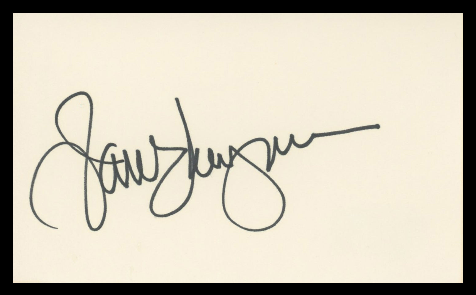 Jane Wyman Johnny Belinda Authentic Signed 3x5 Index Card BAS #BV59063