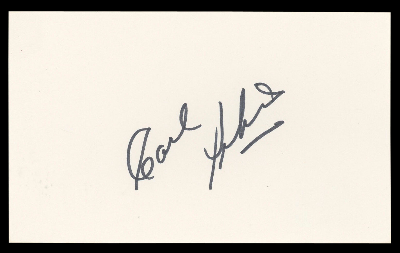 Carl Perkins Million Dollar Quartet Authentic Signed 3x5 Index Card BAS #BL98843
