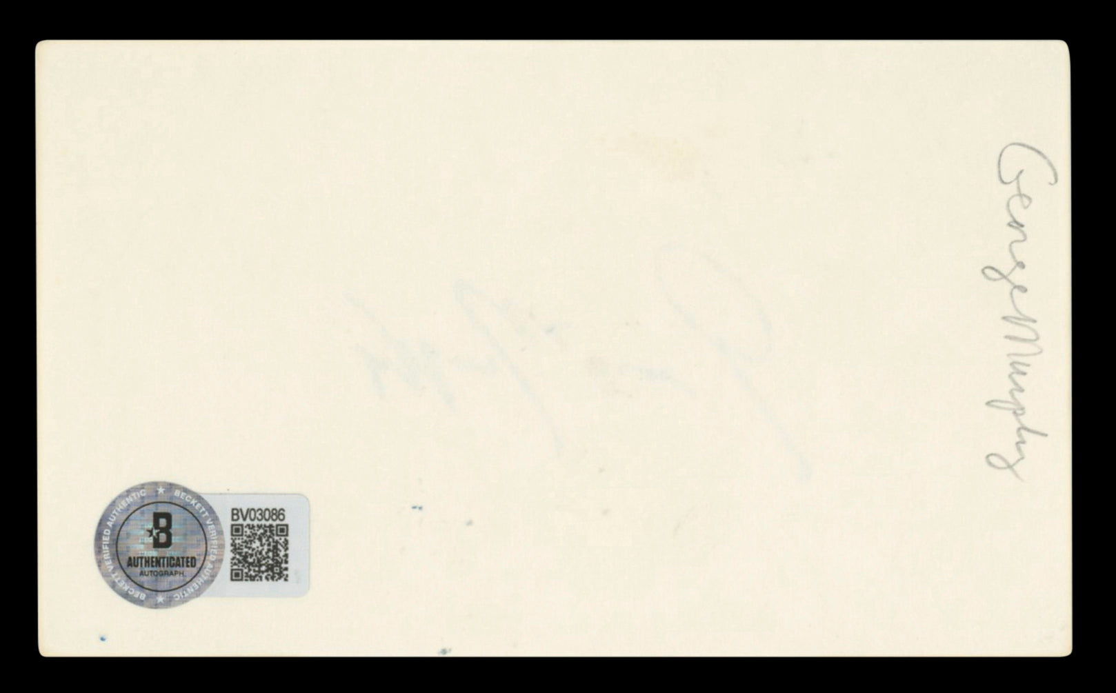 George Murphy Broadway Melody of 1940 Signed 3x5 Index Card BAS #BV03086