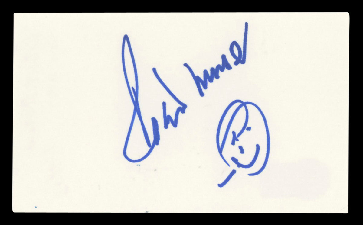Robert Morse Mad Men Authentic Signed 3x5 Index Card Autographed BAS #BV03087