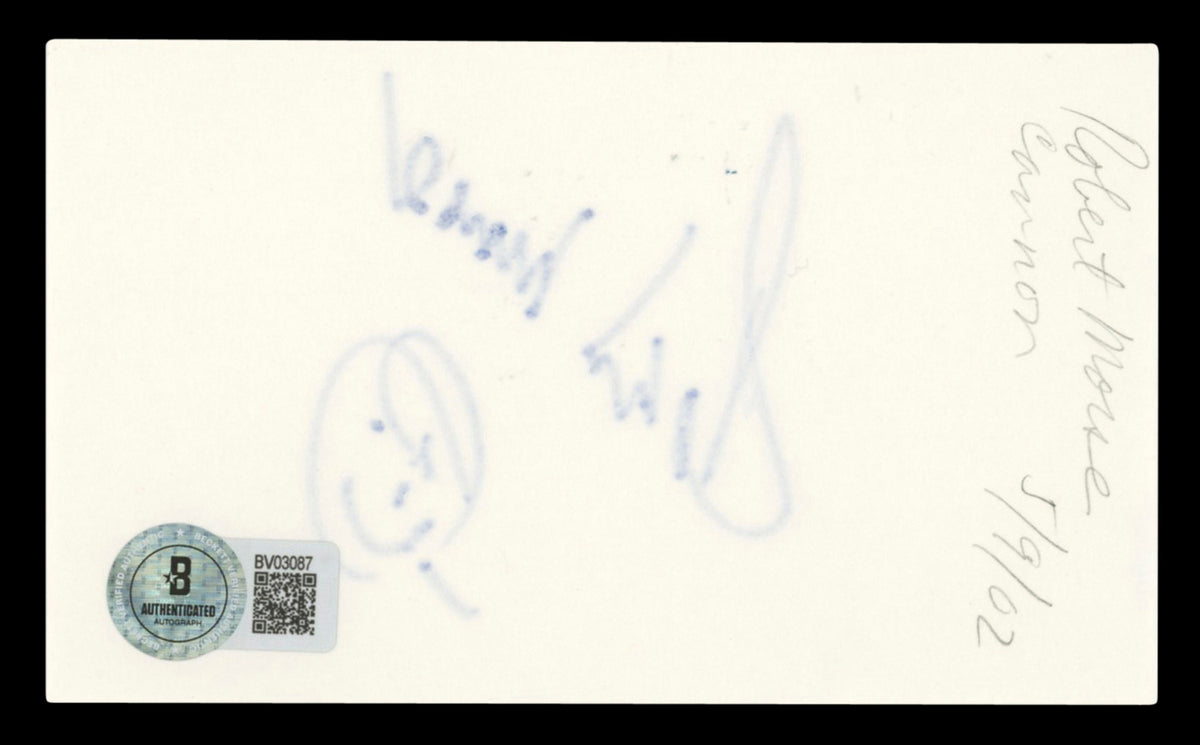 Robert Morse Mad Men Authentic Signed 3x5 Index Card Autographed BAS #BV03087
